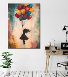 Wallity WY455 Pintura Decorativa en Lienzo Multicolor 50 x 70 cm